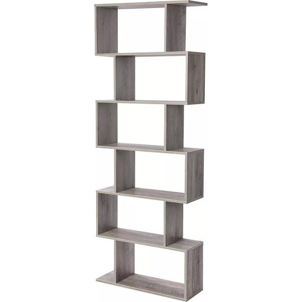 In And Outdoormatch Libreria Nathaniel - Scaffale - Espositore Da Appoggio - Decorativo - 6 Ripiani - Greige-image