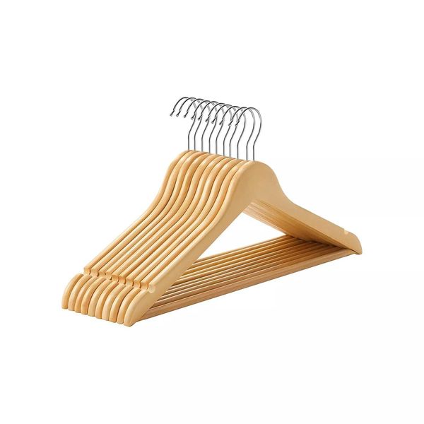 In And Outdoormatch Appendiabiti Verdie - 10 Pezzi - Antiscivolo - Appendiabiti - Risparmio Di Spazio - 44,5 X 23 X 1,2 Cm - Legno-image