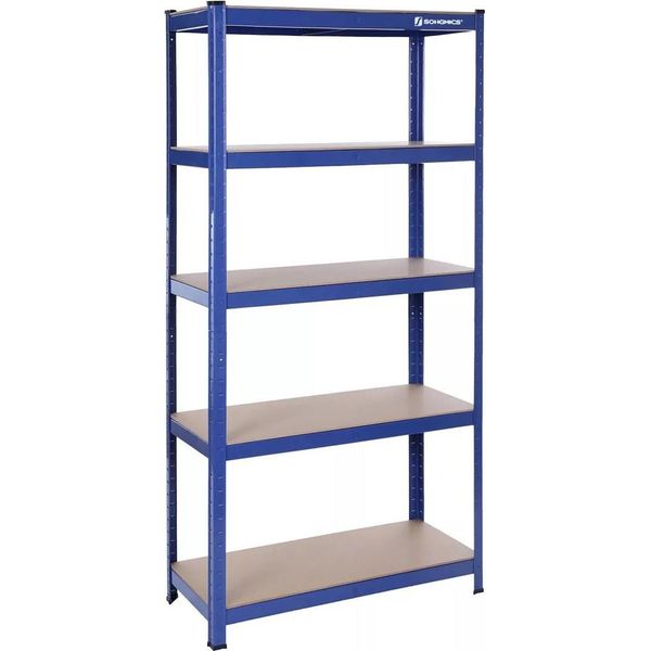 In And Outdoormatch Scaffale Rylee - 90X40X180Cm - 1 Set - Scaffale Portaoggetti - Metallo - Portata 175 Kg - Regolabile-image