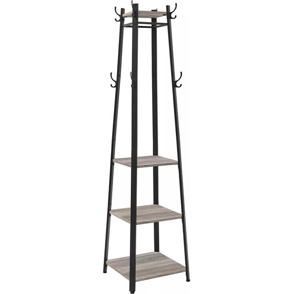 In And Outdoormatch Appendiabiti Stacey - In Piedi - Industriale - Con Ripiano - Ripiano Per Cappelli - 43 X 43 X 180 Cm-image