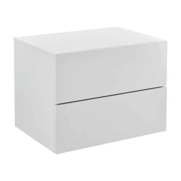 In And Outdoormatch Comodino Galleggiante Shanie - 30 X 40 X 29 Cm - Con 2 Cassetti - Bianco - Truciolato - Look Elegante-image