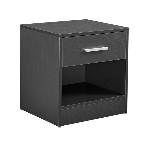 In And Outdoormatch Comodino Oceane - Cassettiera - Con Cassetto E Vano A Giorno - Grigio - Truciolato - Design Classico-image