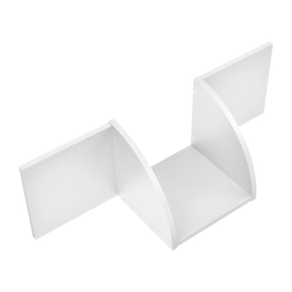 In And Outdoormatch Elegante Mensola A Muro Marguerite - 60,9 X 19,5 X 19,5 Cm - Bianco Opaco - Mdf - Design Decorativo-image