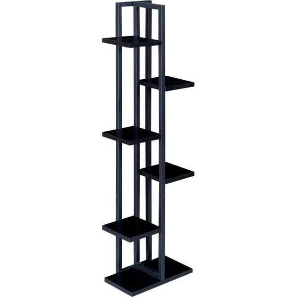 In And Outdoormatch Porta Piante Albert - 120X34X21Cm - Nero - Metallo E Truciolato - Design Moderno-image