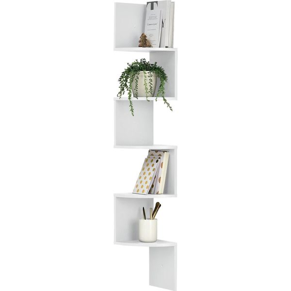 In And Outdoormatch Scaffale A Muro Monique - Ripiani - Bianco - Mdf - Design Moderno - Stile Retrò-image