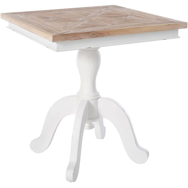 In And Outdoormatch Tavolo Da Bistrot Philipa - 70X75X70Cm - Tavolino - Legno E Bianco - Elegante Tavolino - Design Raffinato-image
