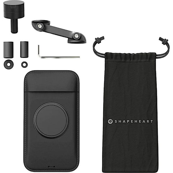 Shapeheart Motorcycle Bundle Boost Supporto Magnetico Per Smartphone Per Manubrio Anteriore Di Moto, Nero, M-image