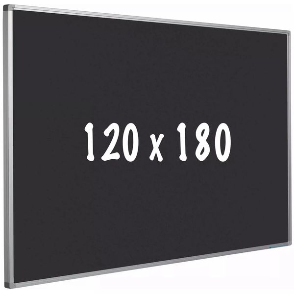 Bacheca In Sughero Pro Ortega - Telaio In Alluminio - Montaggio Facile - Puntine - Nero - Bacheche - 120X180Cm-image