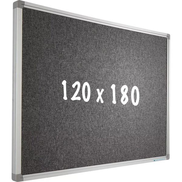 Bacheca Camira In Tessuto Pro Wheeler - Telaio In Alluminio - Montaggio Facile - Puntine - Bacheche - 120X180Cm-image
