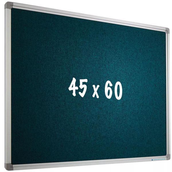 Bacheca Camira In Tessuto Pro Solomon - Telaio In Alluminio - Montaggio Facile - Puntine - Bacheche - 45X60Cm-image