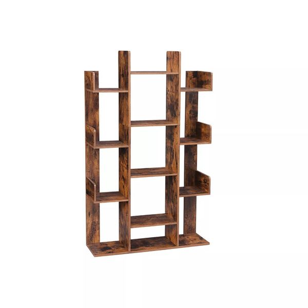 In And Outdoormatch Bookshelf Deluxe Seiff - Libreria Decorativa - Soggiorno, Camera Da Letto E Camera Dei Bambini - Legno - Mdf - 86X25X140Cm-image