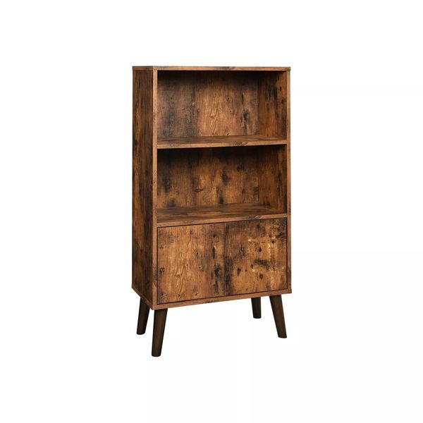 In And Outdoormatch Libreria Adella - 2 Scomparti - Libreria Con Ante - Soggiorno, Camera Da Letto E Camera Dei Bambini - Legno - Mdf - 60X30X120Cm-image