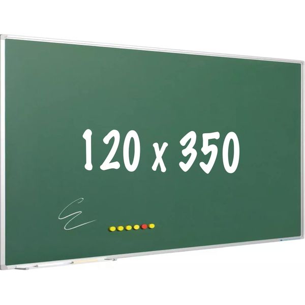Lavagna Pro Rios - Magnetica - Lavagna - Facile Da Montare - Acciaio Smaltato - Verde - 120X350Cm-image
