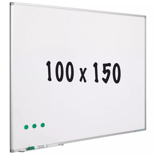 Lavagna Kline - Acciaio Laccato - Magnetica - Bianco - 100X150Cm-image