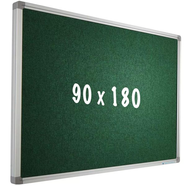 Bacheca Camira In Tessuto Pro Myrtle - Telaio In Alluminio - Montaggio Facile - Puntine - Bacheche - 90X180Cm-image