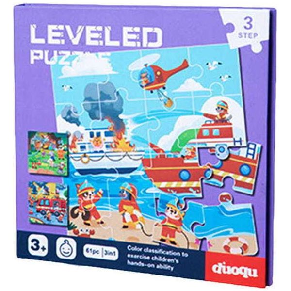 Libro Puzzle Magnetico - Livello 3 - Vigili Del Fuoco-image