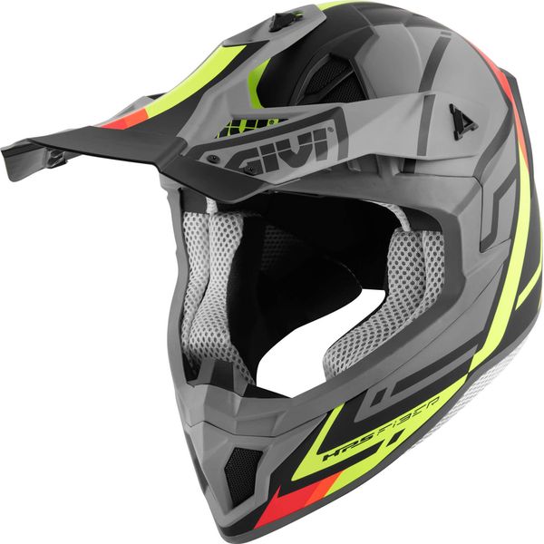 Casco Da Motocross Givi 70.1 Logic Grigio Opaco Giallo Fluorescente Nero Taglia Xxl-image