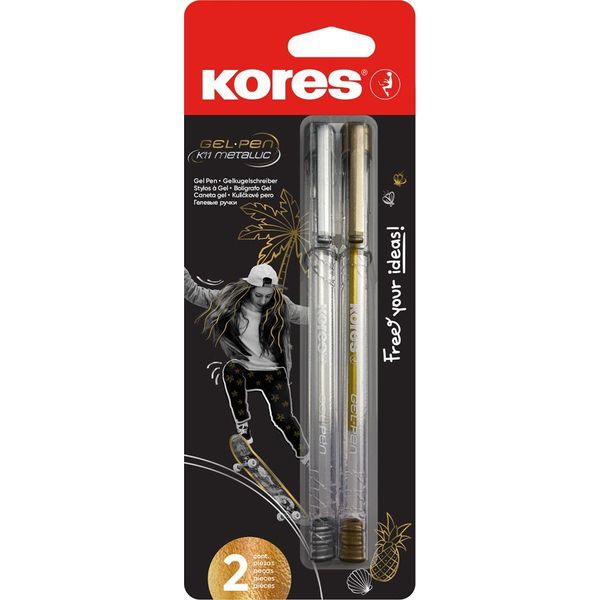 Kores KP37941 Kores Roller In Gel "K11 Metallic"", Blister Di 2 Pezzi"-image