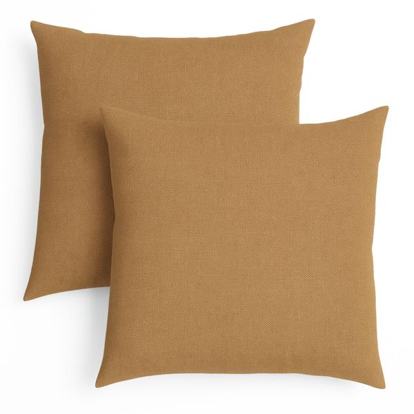 Sleepling - Set Di 2 Cuscini Per Divano, 40 X 40 Cm, Cuscino Decorativo, Cuscino, Marrone Ocra-image