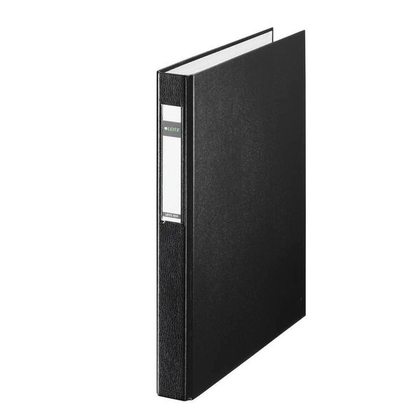 Raccoglitore Ad Anelli Leitz Standard, Din A4 Extra Largo, Nero, 4 Anelli A D-image
