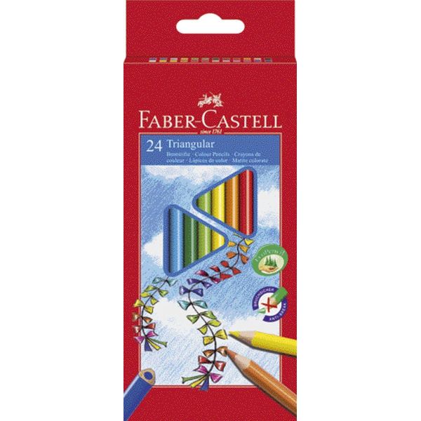 Matite Colorate Triangolari FABER-CASTELL, Confezione Da 24 Pezzi-image