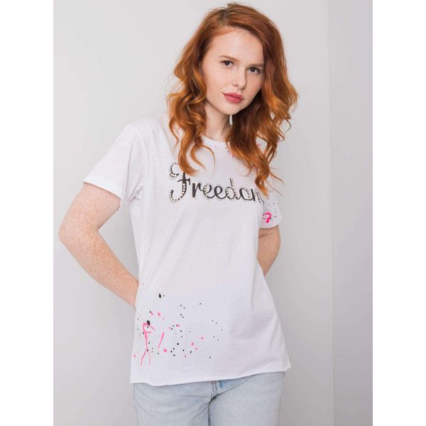 H&B T-Shirt A Maniche Corte Da Donna Barfoot Bianco L-image