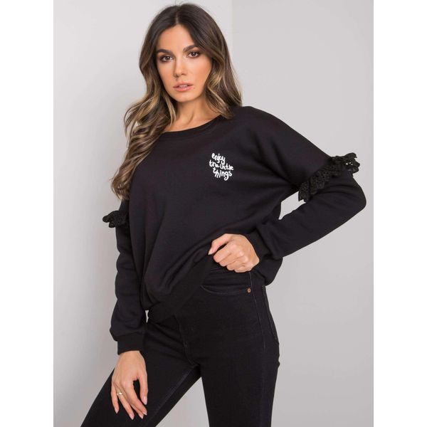 Rue Paris Felpa Da Donna Senza Cappuccio Gwenhwynete Nero L/Xl-image