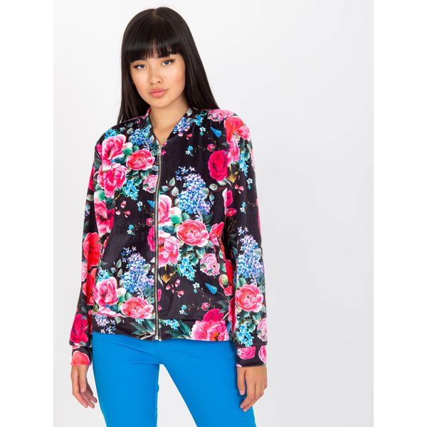 Rue Paris Felpa Donna Con Zip Cugeus Nero-Rosso S/M-image