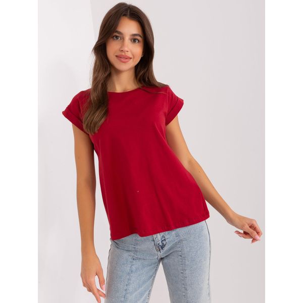Basic Feel Good T-Shirt Donna A Maniche Corte ChraïBi Bordo L-image