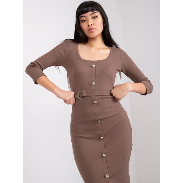 Rue Paris Abito Midi Donna Bappar Marrone L-image