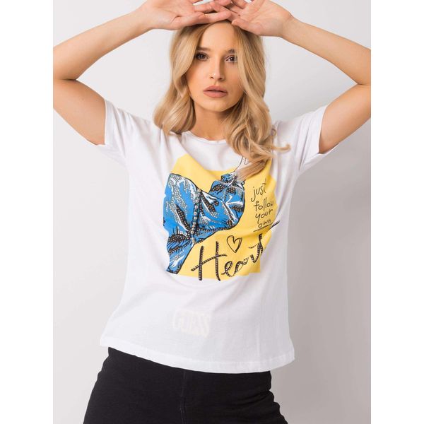 H&B T-Shirt Donna A Maniche Corte Entekele Bianco M-image