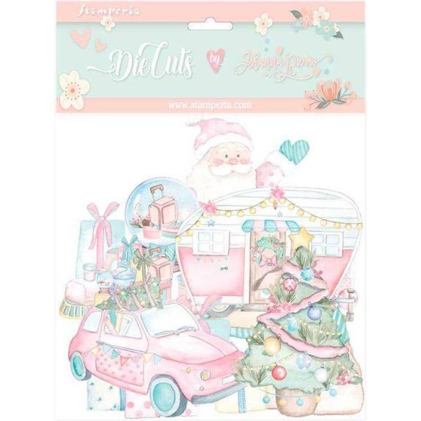 Stamperia - Stampi In Cartone Elementi Di Carta Fustellati Scrapbooking - Rosa Di Natale-image