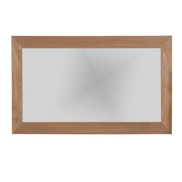 Teako Design Specchio Da Parete In Teak Kalix 80 Cm - Specchio Da Bagno In Legno Massello Disponibile In 4 Larghezze (80 X 120 X 3 Cm)-image