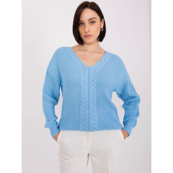 Badu Maglione Classico Da Donna Malungani Blu Cielo Universale-image