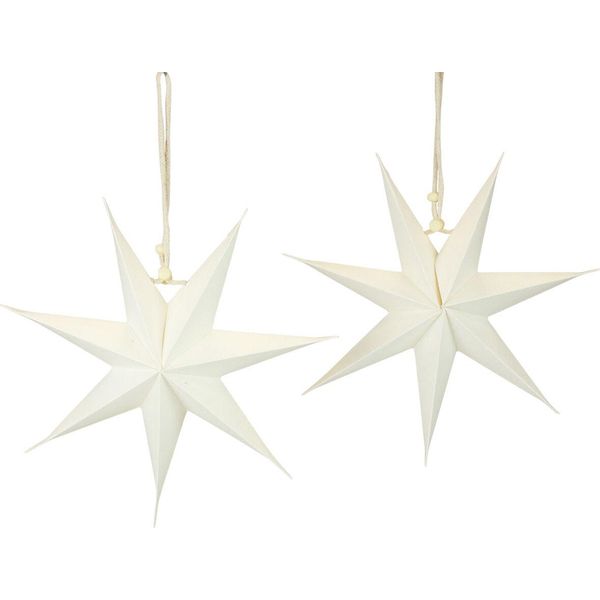 Stelle Di Natale Decorazione Finestra Stella Di Carta Pieghevole 20 Cm Set Di 4-image
