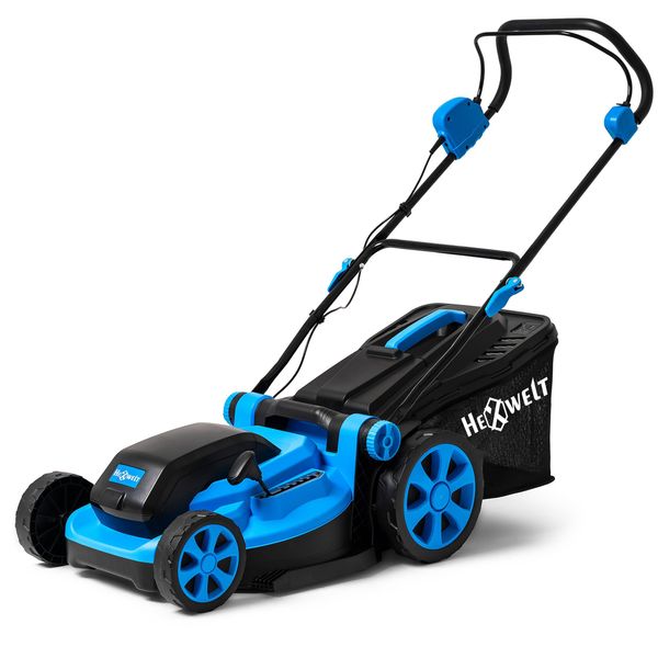Hexwelt®️ | HW-KA-40 | Tosaerba A Batteria | 40V 8Ah | 40 Cm Di Larghezza Di Taglio | 50L Di Cesto Per L'erba | 2X Batterie-image