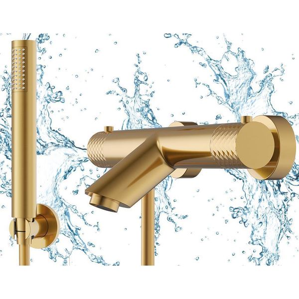 Granitan | Rubinetto Da Bagno Glami - Termostatico - Oro - Design Moderno - Alta Qualità - Facile Da Pulire-image