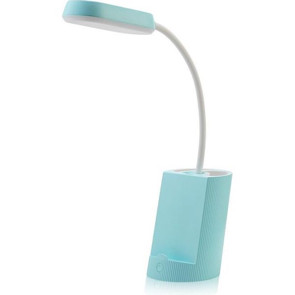 Inf Lampada Da Tavolo A Led Per La Protezione Degli Occhi Per Studenti E Casa Blu-image