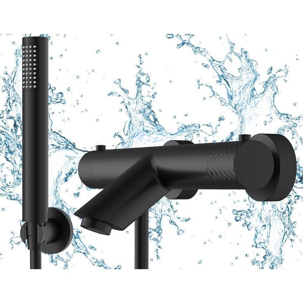 Miscelatore Per Bagno Granitan | Glami - Nero - Termostato - Alta Qualità - Design Moderno-image