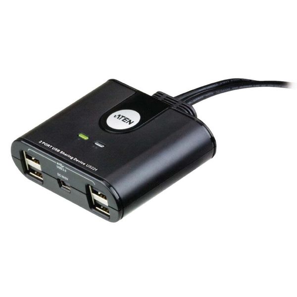 Aten US224 US224 Switch Dati Usb 2.0, 4 Dispositivi Usb A 2 Pc, Elettronico-image