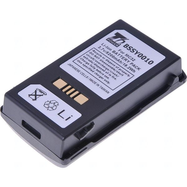 Batteria T6 Power Per Scanner Di Codici A Barre Zebra, Numero Di Parte BTRY-MC32-52MA-01, Li-Ion, 3,7 V, 5200 Mah (19,2 Wh), Nero-image