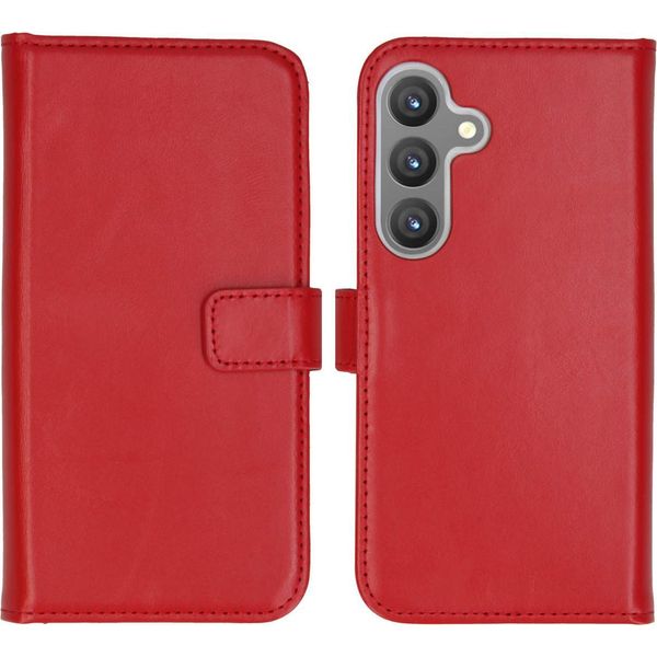 Samsung Galaxy S24 Cover - Vera Pelle - Selencia Flip Flap - Rosso-image
