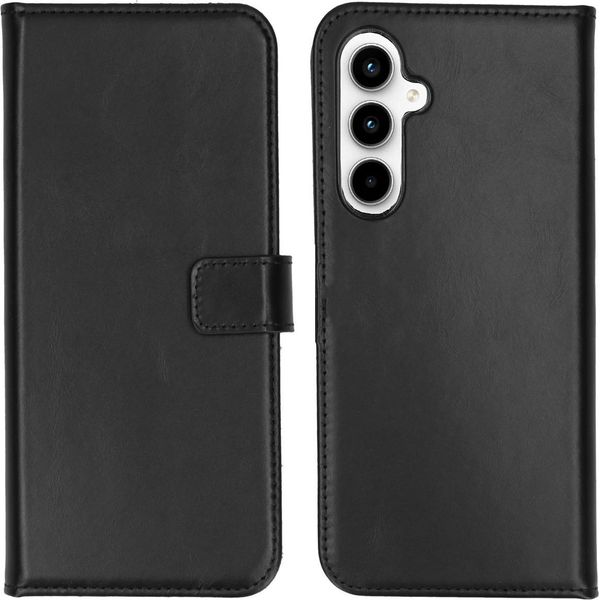 Custodia Per Samsung Galaxy A35 - Vera Pelle - Custodia Selencia Flip Flap - Nero-image