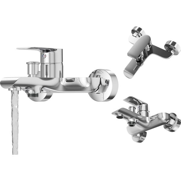 Miscelatore A Parete Granitan | Vito - Cromo - Design Ergonomico - Facilità Di Installazione - Durata Nel Tempo-image