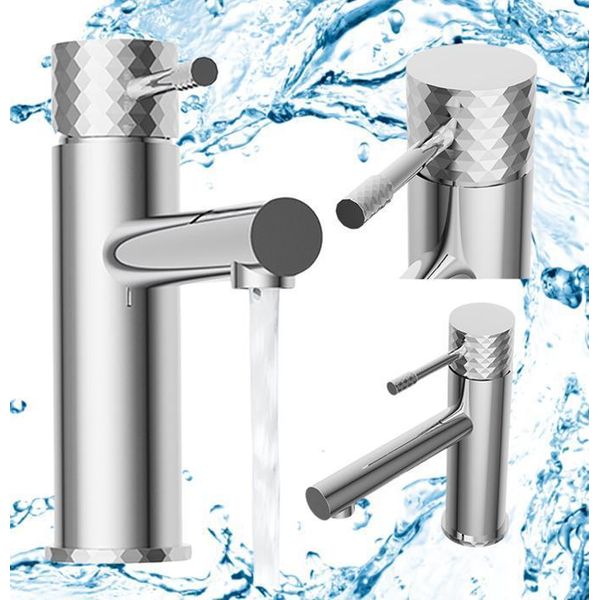 Miscelatore Per Lavabo Granitan | Glami - Cromo - Basso - Design Moderno - Funzionamento Ergonomico-image