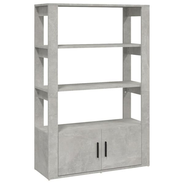 Syfax™ Credenza Grigio Cemento 80X30X119,5 Cm In Legno Multistrato-image