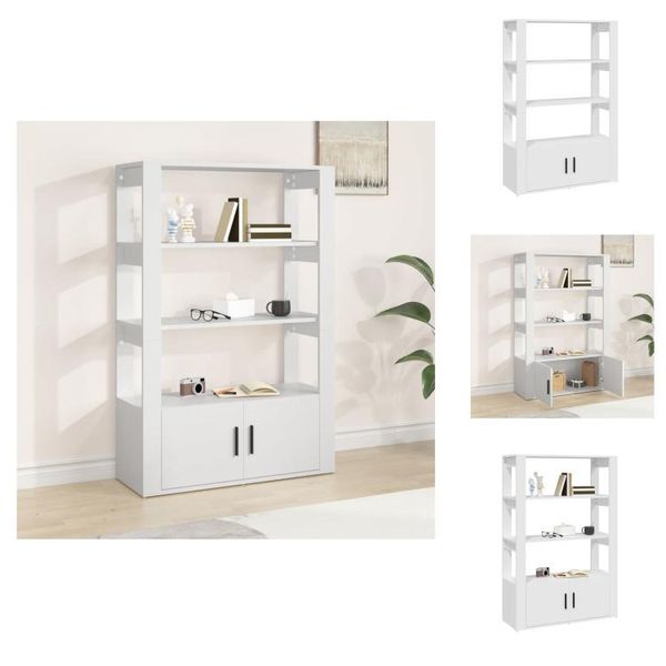 Vidaxl Credenza Bianca 80X30X119,5 Cm Materiale A Base Di Legno - Credenze-image