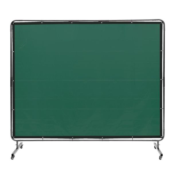Tenda Per Saldatura Vevor 1,8 X 2,4 M Tenda Di Protezione Per Saldatura In Vinile Ignifugo Parete Di Protezione Per Saldatura Con 4 Ruote Girevoli E Protezione Uv A 6 Stadi Coperta Per Saldatura Protezione Per Saldatura Verde-image