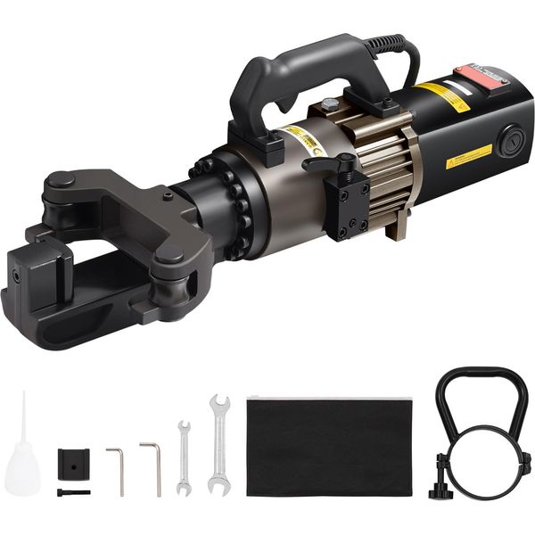 Succebuy Curvatrice Idraulica Elettrica Per Tondo Da 2000 W, Curvatrice Portatile Per Acciaio, Piega Tondo Da 20-32 Mm In 5 Secondi, Alte Prestazioni Con Cassetta Degli Attrezzi, Contenitore Dell'olio, Nero-image