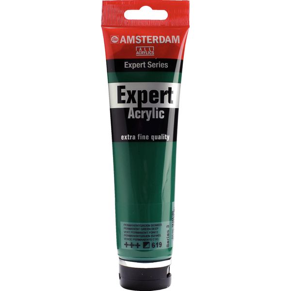 Amsterdam Serie Expert Tubo Di Vernice Acrilica 150 Ml Verde Permanente Scuro 619-image